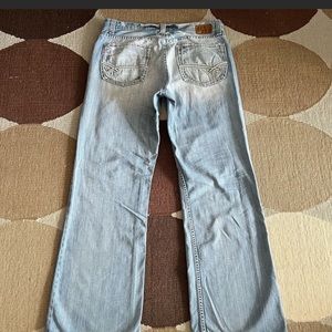 BKE Denim Mens Jeans Tyler Light Wash Relaxed Distressed Paint Splatter33x32